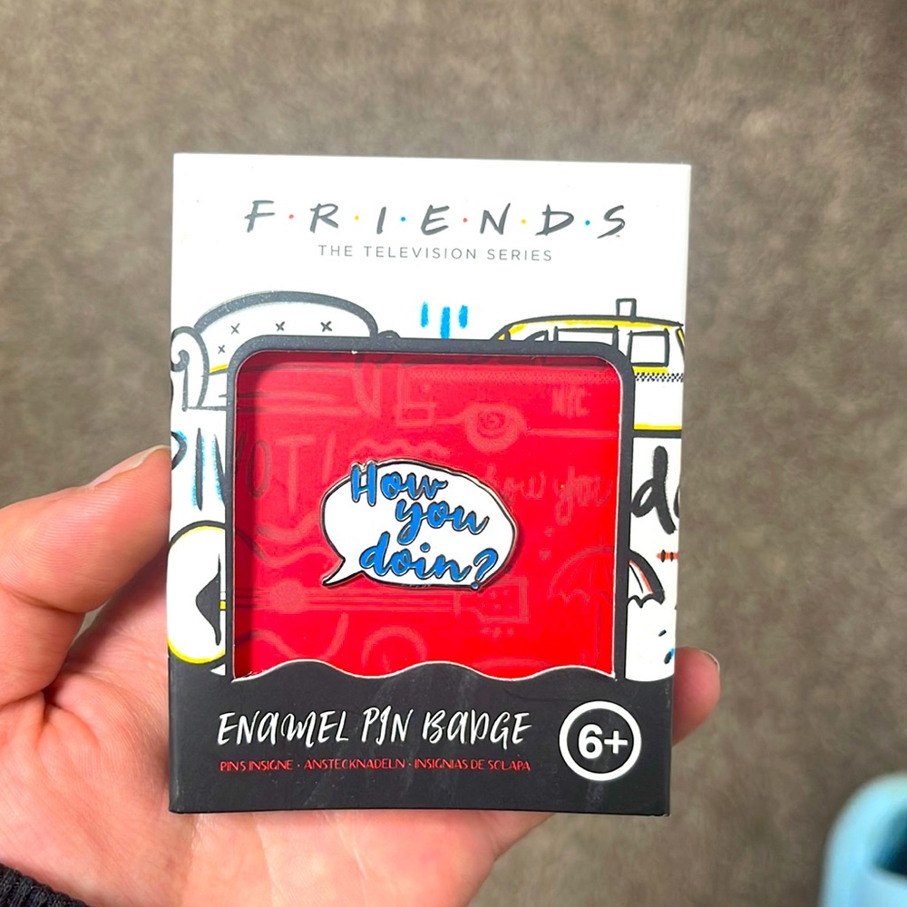 F•R•I•E•N•D•S How you Doin? Enamel pin badge